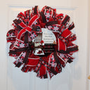 Christmas in Heaven Wreath: Buffalo Check Deco Mesh, Sympathy Gift