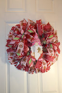 Gingerbread Wreath, Christmas Decor, Gnome, Door, Christmas deco mesh wreath, Gingerbread bakery, Large Christmas Wreath for front door