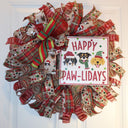 Dog Lover Christmas Wreath / Happy Paw-lidays,