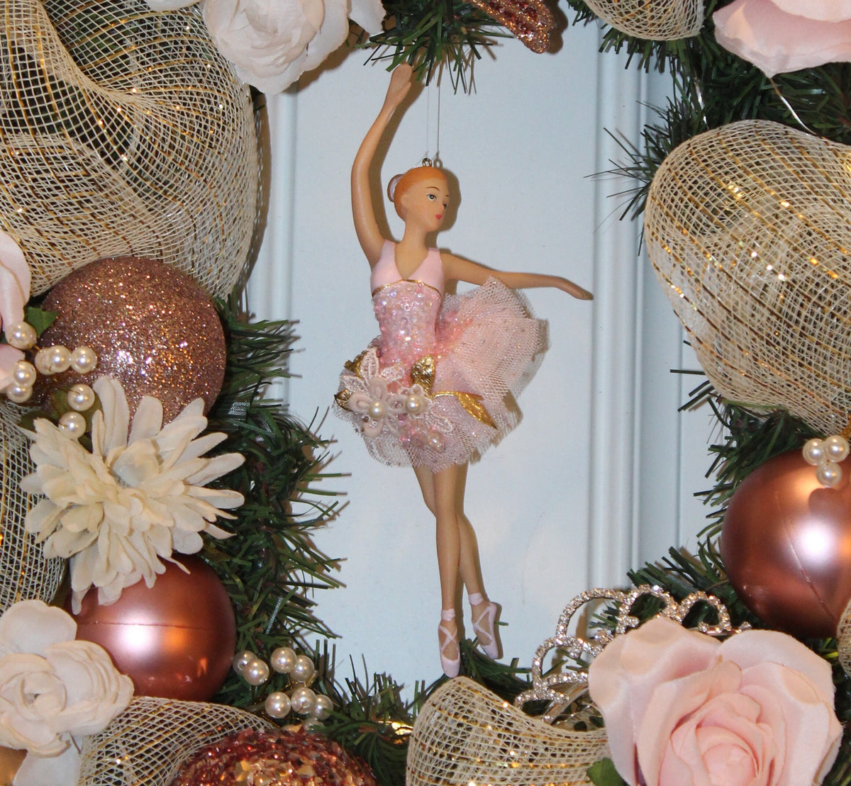 Ballerina Princess Wreath, Little Girl Christmas Wreath