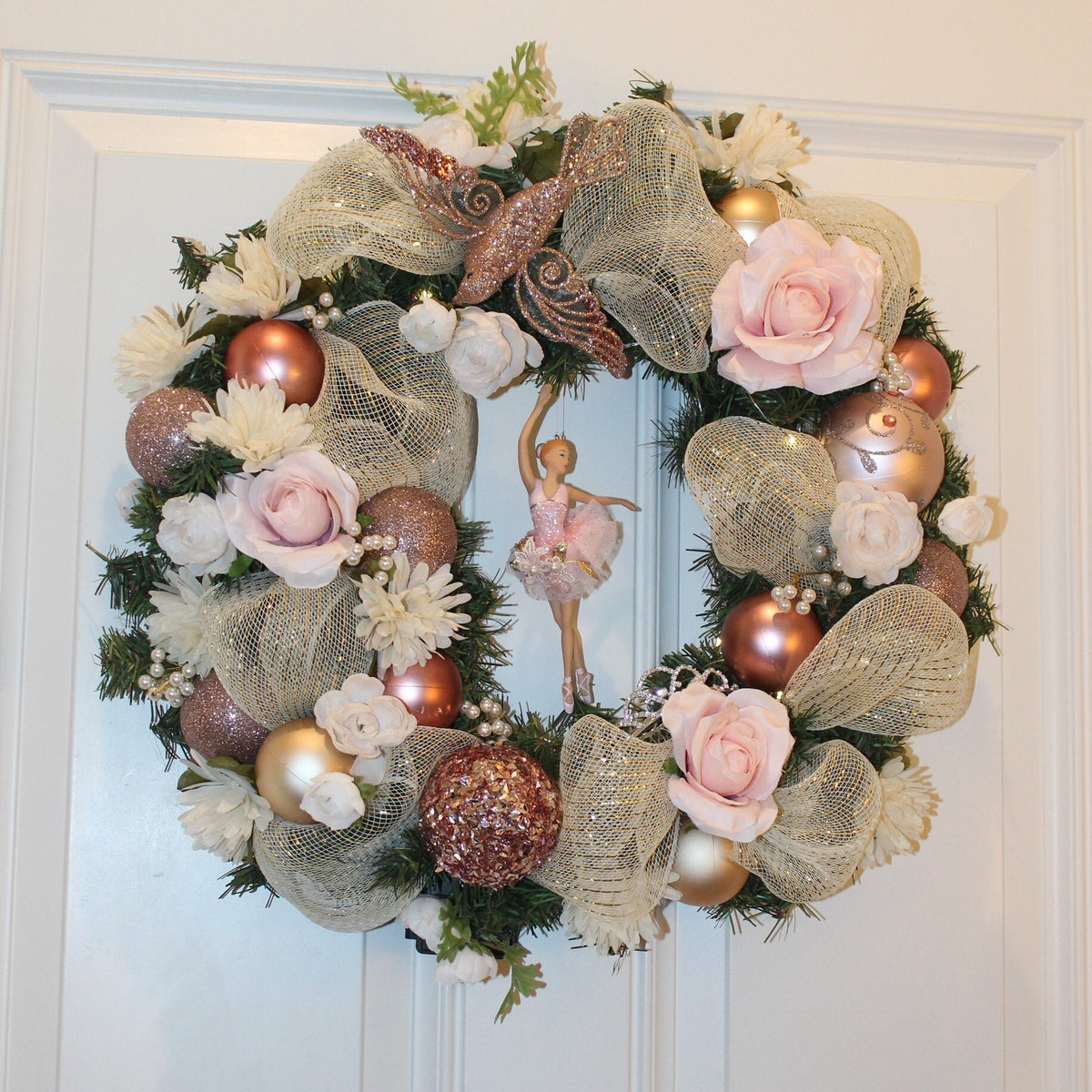 Ballerina Princess Wreath, Little Girl Christmas Wreath