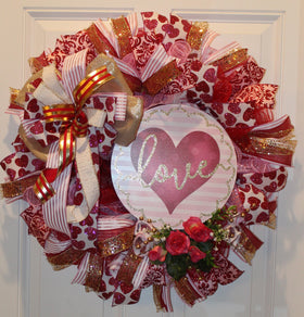 XL Valentine Wreaths, Valentines Day Decor, Heart Wreath, Valentine Heart, Gift for her