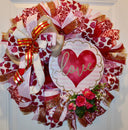 XL Valentine Wreaths, Valentines Day Decor, Heart Wreath, Valentine Heart, Gift for her