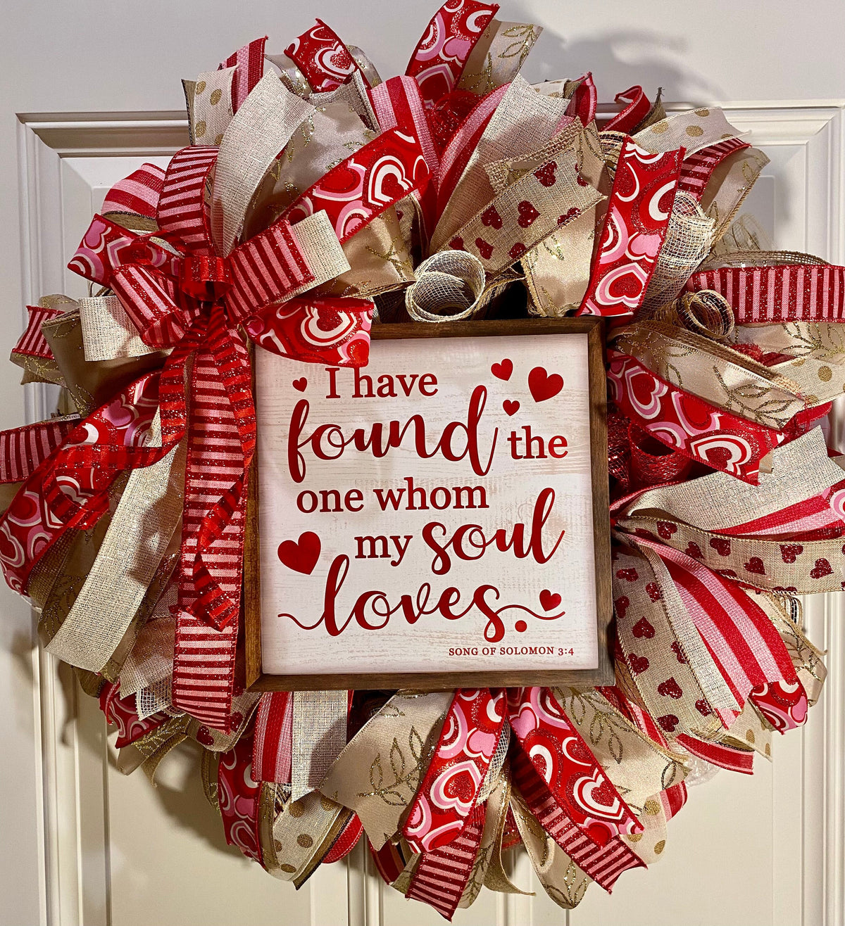 Valentines Day Wreath, Song of Solomon, Gift  for her