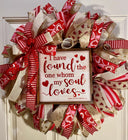 Valentines Day Wreath, Song of Solomon, Gift  for her