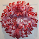 Valentine Day Wreath, Valentine Wreath, Heart Wreath, Pink & Red Wreath, Front Door Valentine Wreath, Double Doors