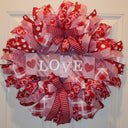 Valentine Day Wreath, Valentine Wreath, Heart Wreath, Pink & Red Wreath, Front Door Valentine Wreath, Double Doors