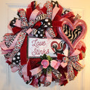 Love Stinks Valentine Wreath: Furry Skunk Heart, Zebra Print