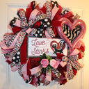 Love Stinks Valentine Wreath, Valentines Day Wreaths, Heart Wreath, Furry Valentine Heart