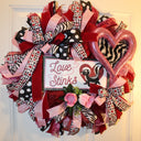 Love Stinks Valentine Wreath, Valentines Day Wreaths, Heart Wreath, Furry Valentine Heart