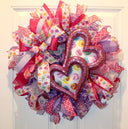 Candy Heart Valentine Wreath: Pastel Colors, Conversation Hearts