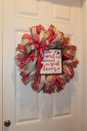 Valentines Day Wreath, Song of Solomon, Gift for her