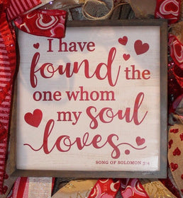 Valentines Day Wreath, Song of Solomon, Gift  for her