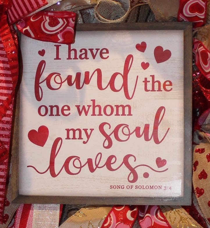 Valentines Day Wreath, Song of Solomon, Gift for her