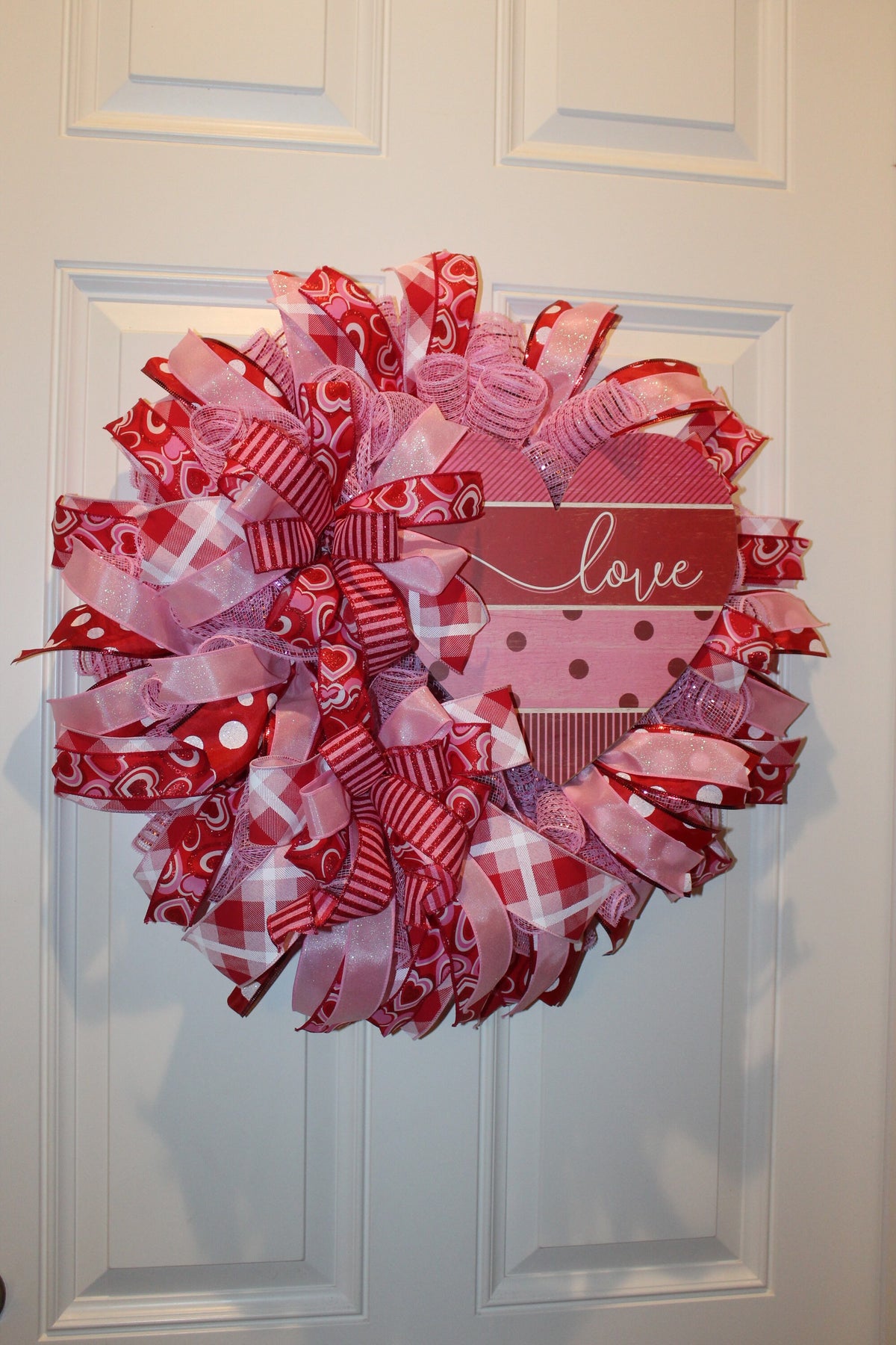 Valentine Day Wreath, Valentine Wreath, Heart Wreath, Pink & Red Wreath, Front Door Valentine Wreath, Double Doors