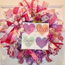 Valentine Wreath, Gifts for her, Candy Conversation Hearts