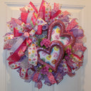 Candy Heart Valentine Wreath: Pastel Colors, Conversation Hearts