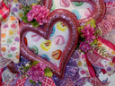 Candy Heart Valentine Wreath: Pastel Colors, Conversation Hearts