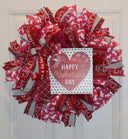 Valentine Wreath, Cupid, Heart Wreath, Valentine Wreath for front door, Double Doors