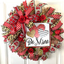 Leopard Valentine Day Wreath, Valentine Wreath, Heart Wreath, Front Door Valentine Wreath, Double Doors