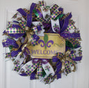 Mardi Gras wreath for Front Door, Wreath, Mardi Gras wreath, Festival wreath, Mardi Gras door hanger, Fat Tuesday wreath, Mardi Gras