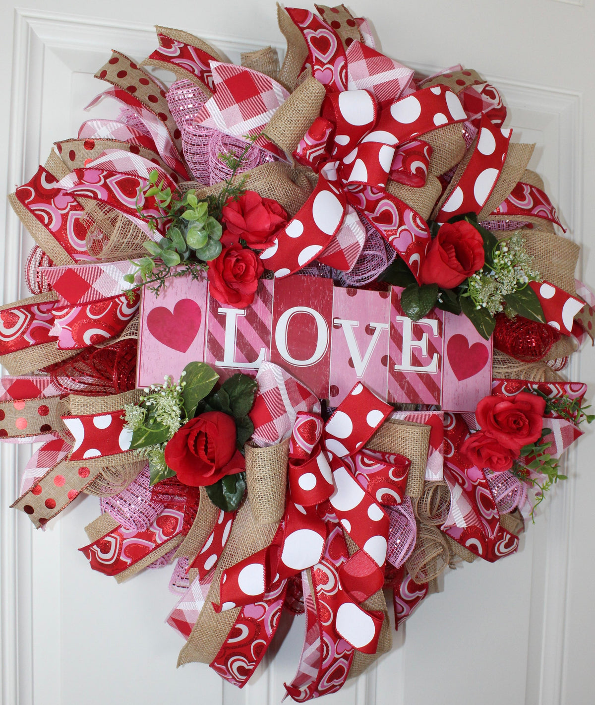 Valentines Day Wreath, Valentine Wreath, Heart Wreath, Pink & Red Wreath, Front Door Valentine Wreath, Double Doors
