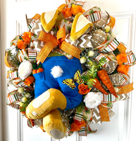 Spring Bunny Butt Wreath in Carrot Patch