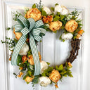 Peony Butterfly Wreath: Farmhouse Grapevine Front Door Decor