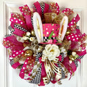 Elegant Easter Wreath, Bunny Top Hat