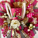 Elegant Easter Wreath, Bunny Top Hat