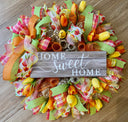 Tulip Easter Bunny Wreath: Spring Door Decor