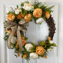 Peony Butterfly Wreath: Farmhouse Grapevine Front Door Decor