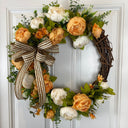 Peony Butterfly Wreath: Farmhouse Grapevine Front Door Decor