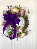 Lavender Peony Wreath: Farmhouse Front Door Decor