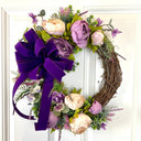 Lavender Peony Wreath: Farmhouse Front Door Decor
