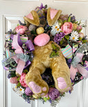 Bunny Butt Spring Wreath for front Door, Bunny Butt, Peony, Spring Wreath, Egg Patch, Easter bunny