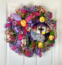 Easter Wreath, He is Risen Wreath, Spring Cross Wreath, Front Door Spring Wreath, Stained Glass