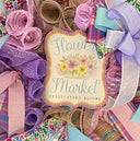 Pastel Spring Wreath: Floral Welcome Sign, Double Door Decor