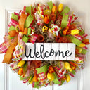 Tulip Easter Bunny Wreath: Spring Door Decor