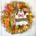 Tulip Easter Bunny Wreath: Spring Door Decor