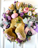Bunny Butt Spring Wreath for front Door, Bunny Butt, Peony, Spring Wreath, Egg Patch, Easter bunny