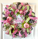 Mothers Day Gift, Wreath Front Door, Farmhouse Peony Wreath, Spring Wreath, Summer Deco Mesh