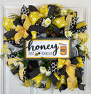 Summer wreath, Bee Everyday Wreath Front Door, Farmhouse All Season Wreath, Spring Wreath, Summer Deco Mesh