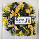 Summer wreath, Bee Everyday Wreath Front Door, Farmhouse All Season Wreath, Spring Wreath, Summer Deco Mesh