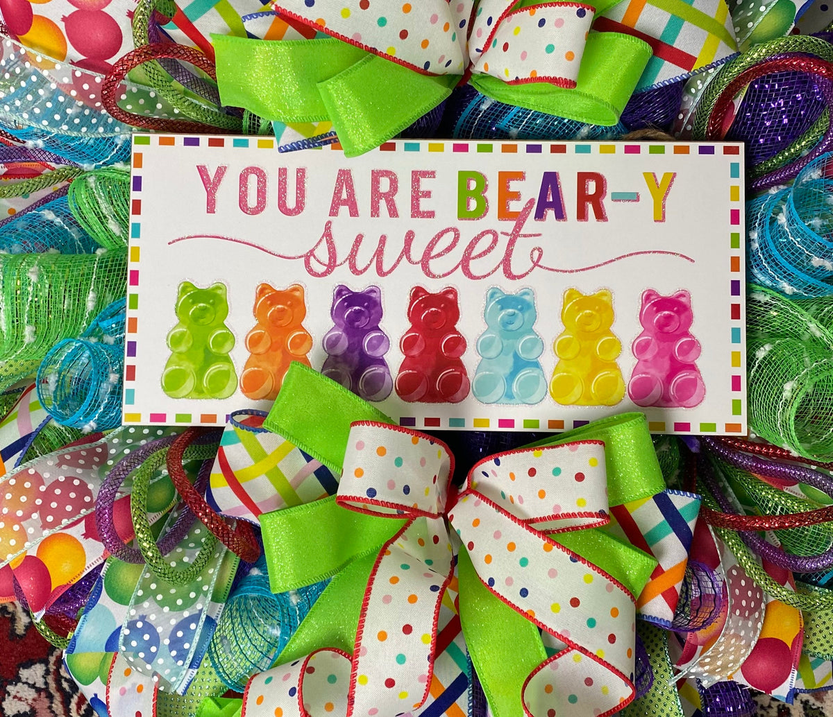 Birthday Wreath Front Door, Party Decor, Spring Wreath, Celebration
