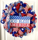 XL Patriotic Wreath: American Flag, Stars & Stripes, Summer Decor
