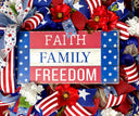 XL Patriotic Wreath: American Flag, Stars & Stripes, Summer Decor