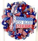 XL Patriotic Wreath: American Flag, Stars & Stripes, Summer Decor
