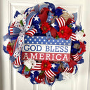 XL Patriotic Wreath: American Flag, Stars & Stripes, Summer Decor