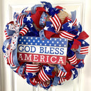 XL Patriotic Wreath: American Flag, Stars & Stripes, Summer Decor